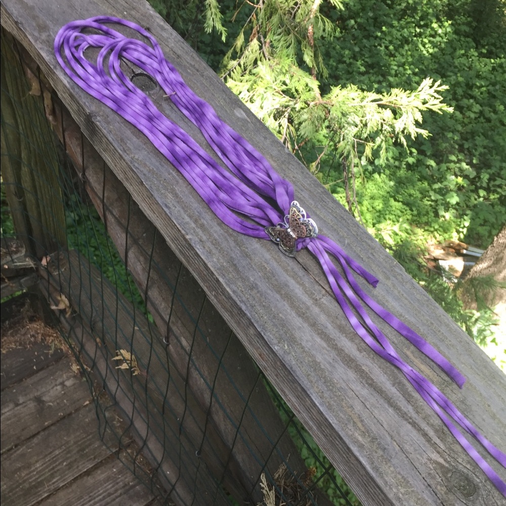 Kreativekristen upcycle purple T-shirt necklace,free shipping always ,HP24and 25 - Picture 7 of 8